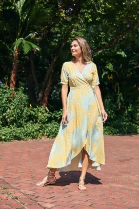 Renae Wrap Dress - Zazzle Yellow
