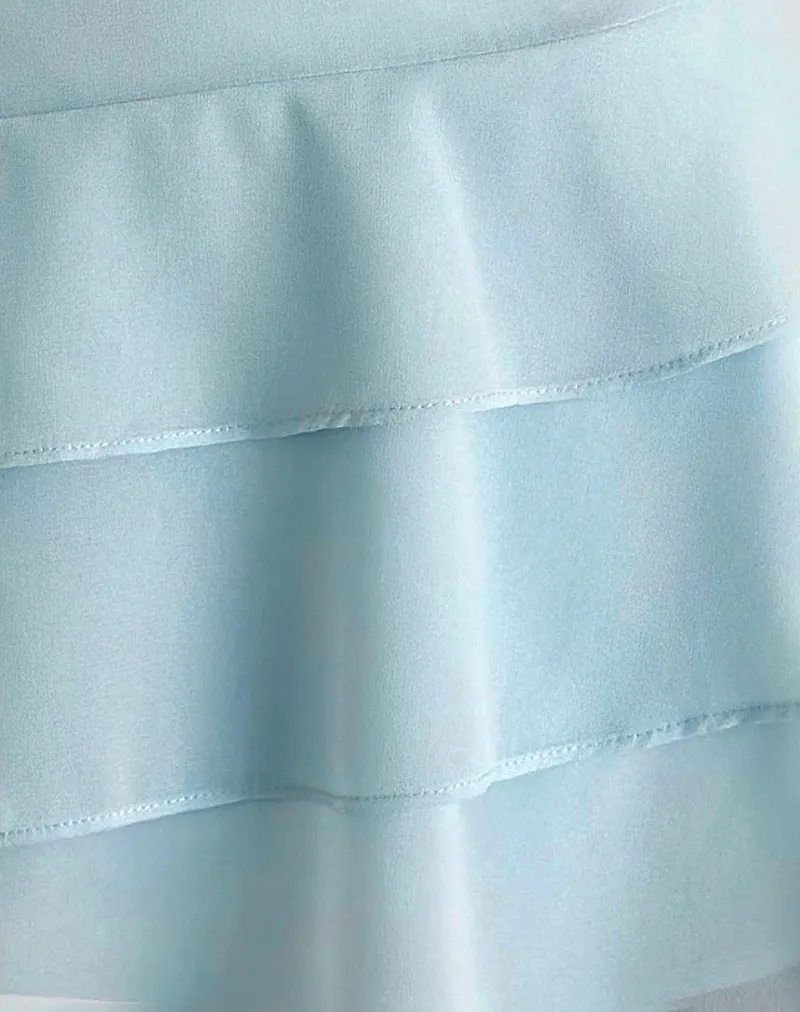 Riasi Mini Dress in Baby Blue Chiffon