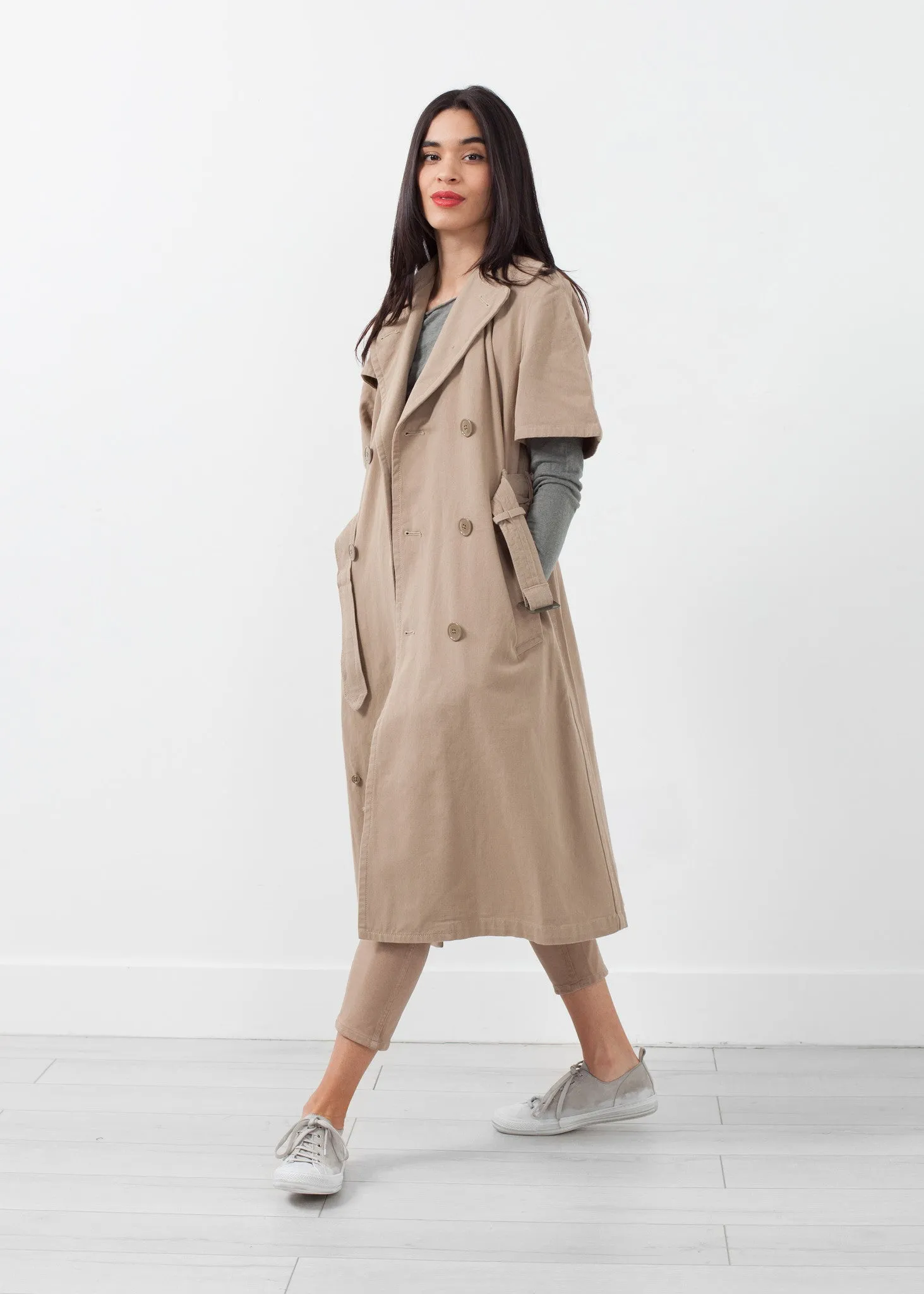 Rolled Sleeve Trenchcoat - More Choice
