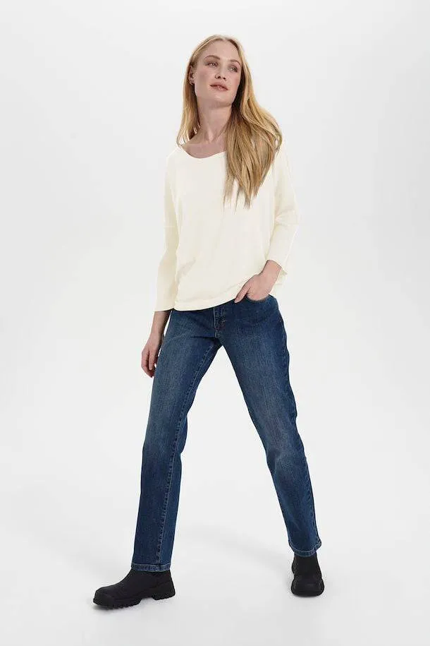 Saint Tropez SS23 Mila 3/4 Sleeve Batwing Fine Knit Jumper