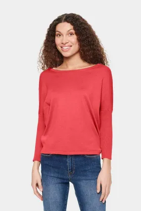 Saint Tropez SS23 Mila 3/4 Sleeve Batwing Fine Knit Jumper