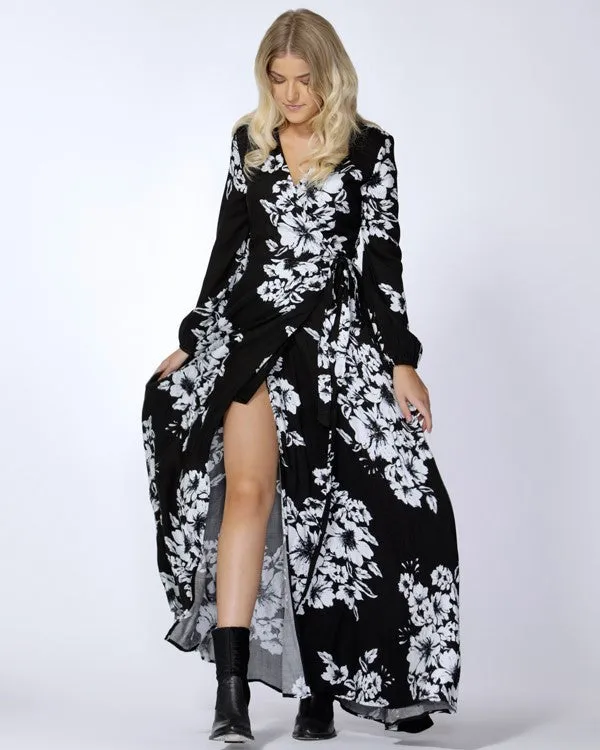 SASS Hattie Wrap Maxi Dress