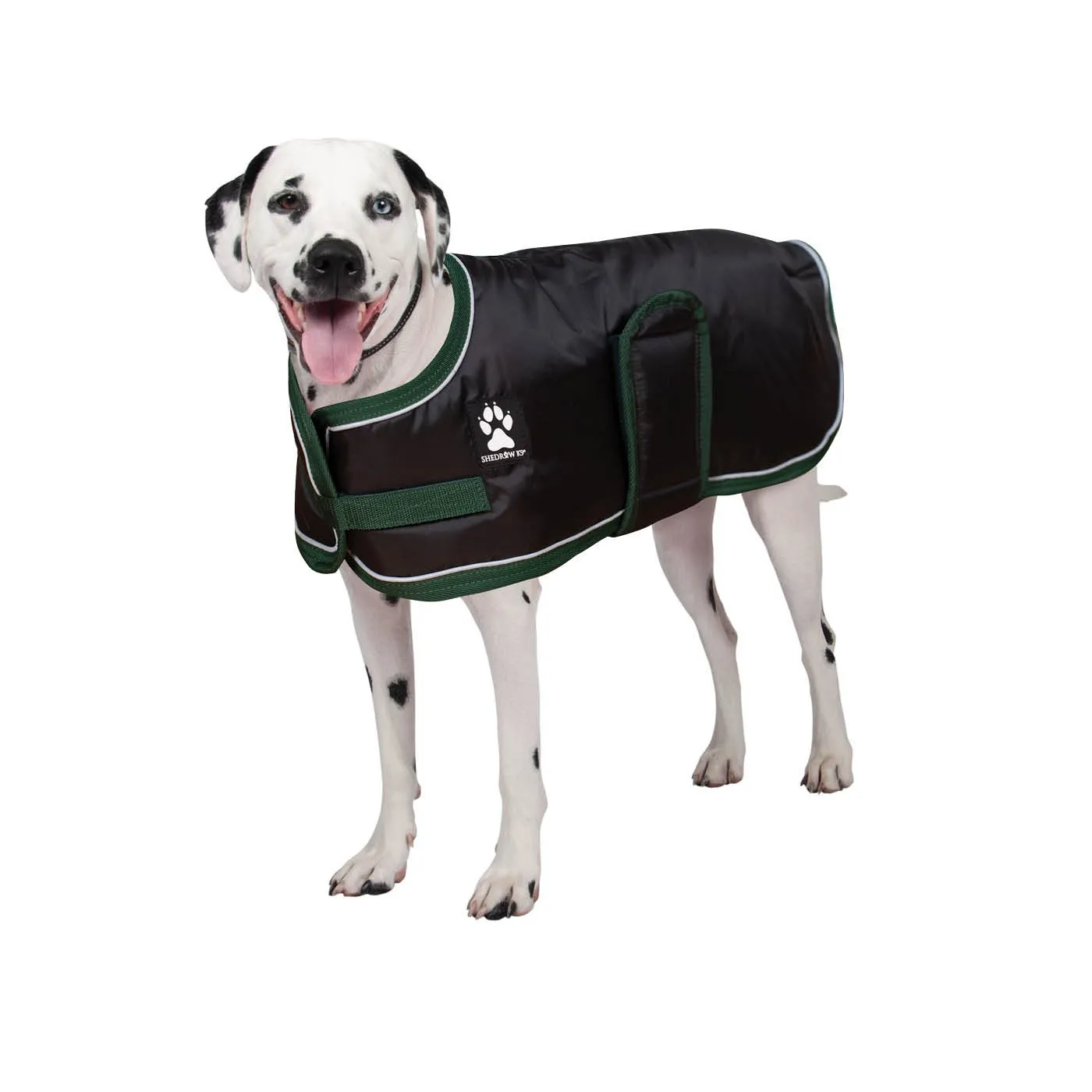 Shedrow K9 Vail Dog Coat Black with Smoke Pine Trim (EXTRA 50% OFF AT CHECKOUT)