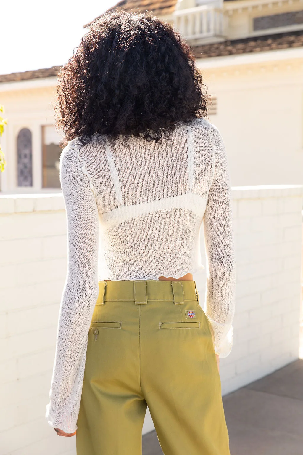 Sheer Slash Neck Top by BDG