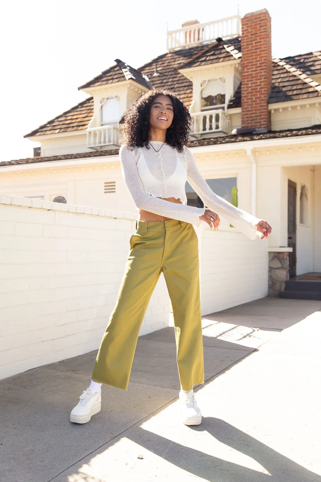 Sheer Slash Neck Top by BDG