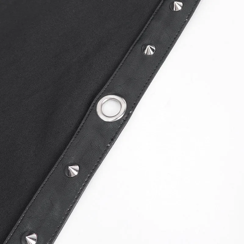 SKT195 Black gauze twill material with ruffles skirt