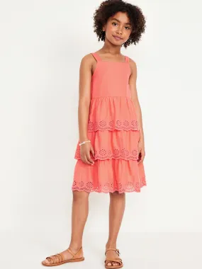 Sleeveless Tiered Eyelet Dress for Girls