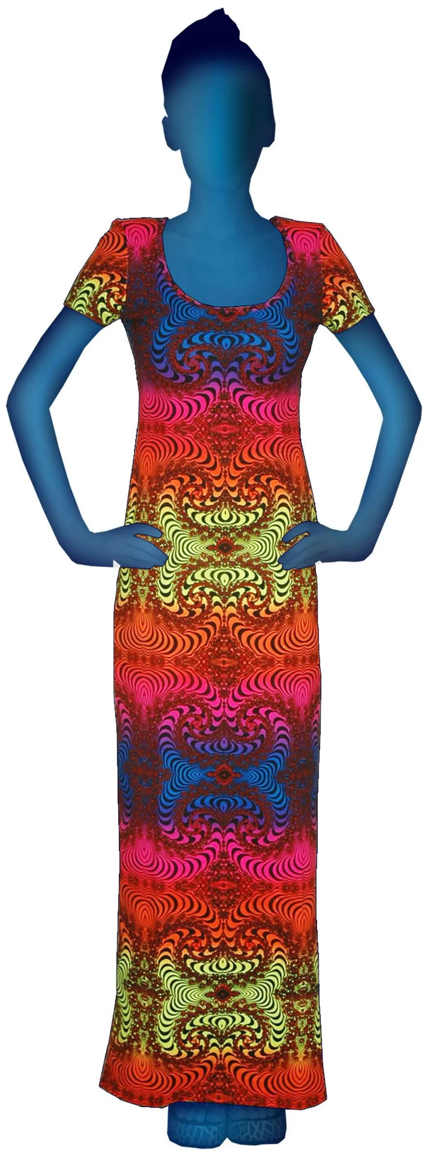 Slinky Dress  : Rainbow Fractal