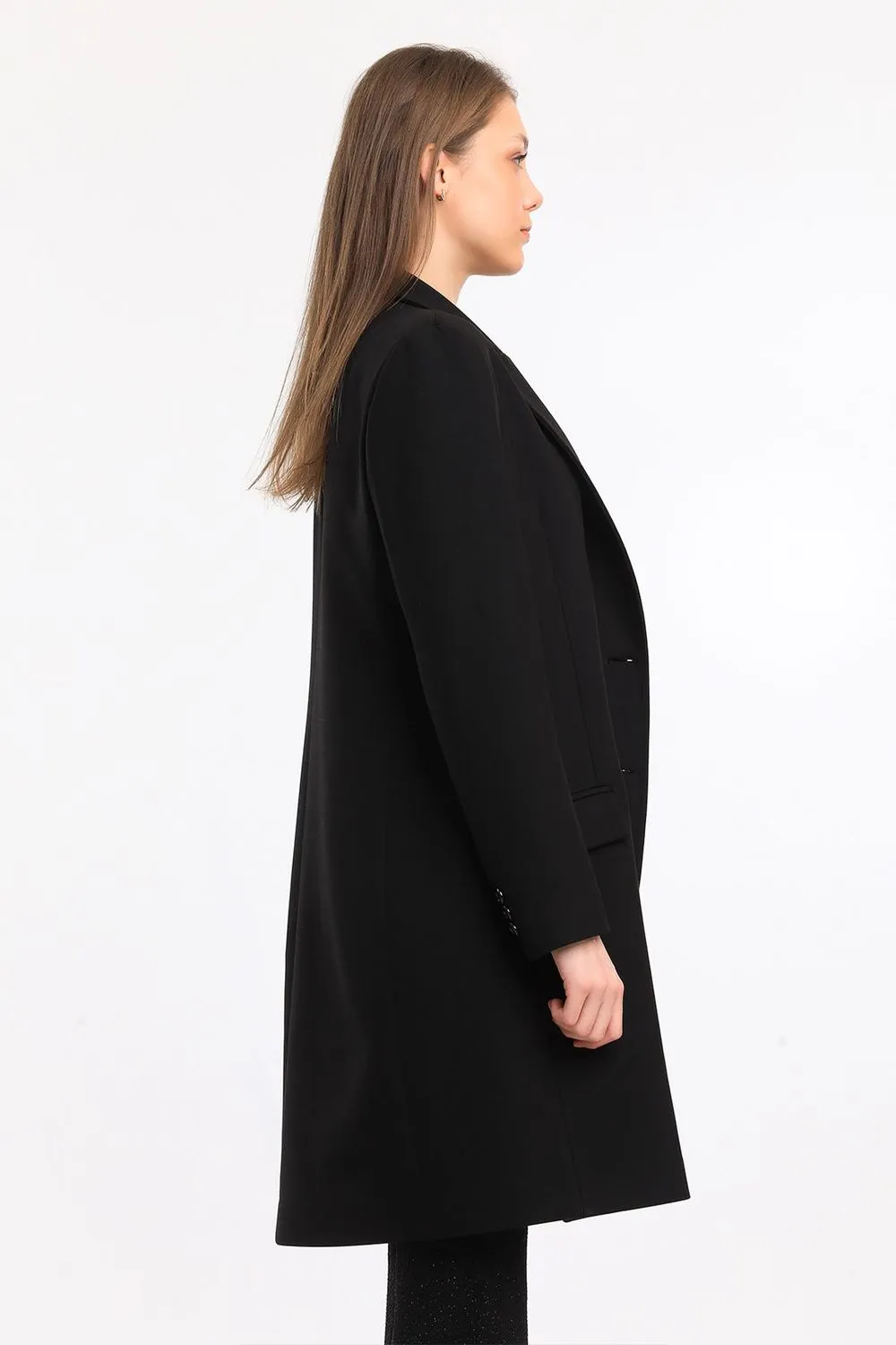SNS Sense Black Lined Long Trench Coat - Hemel Hempstead