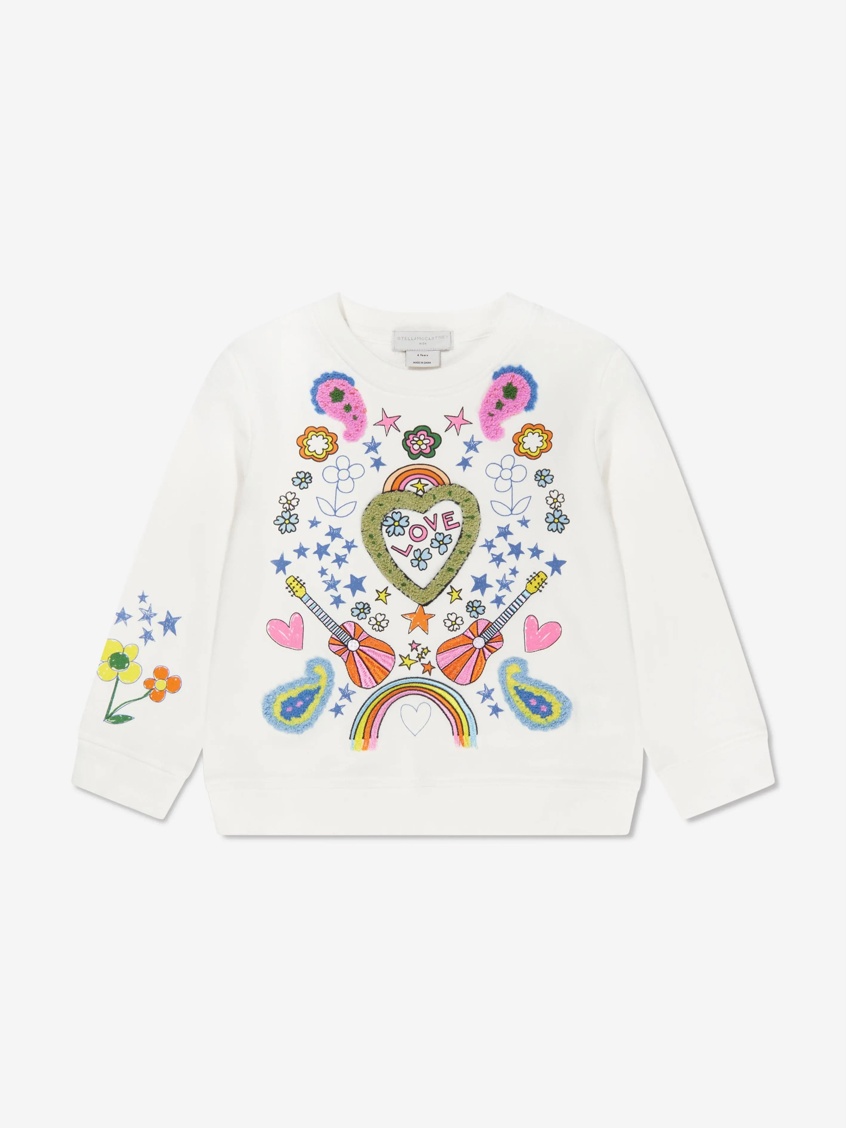 Stella McCartney Girls Illustrated Sweatshirt in Ivory