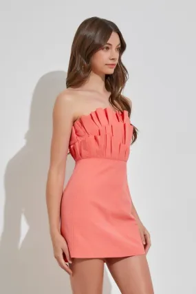 Strapless Ruffle Mini Dress