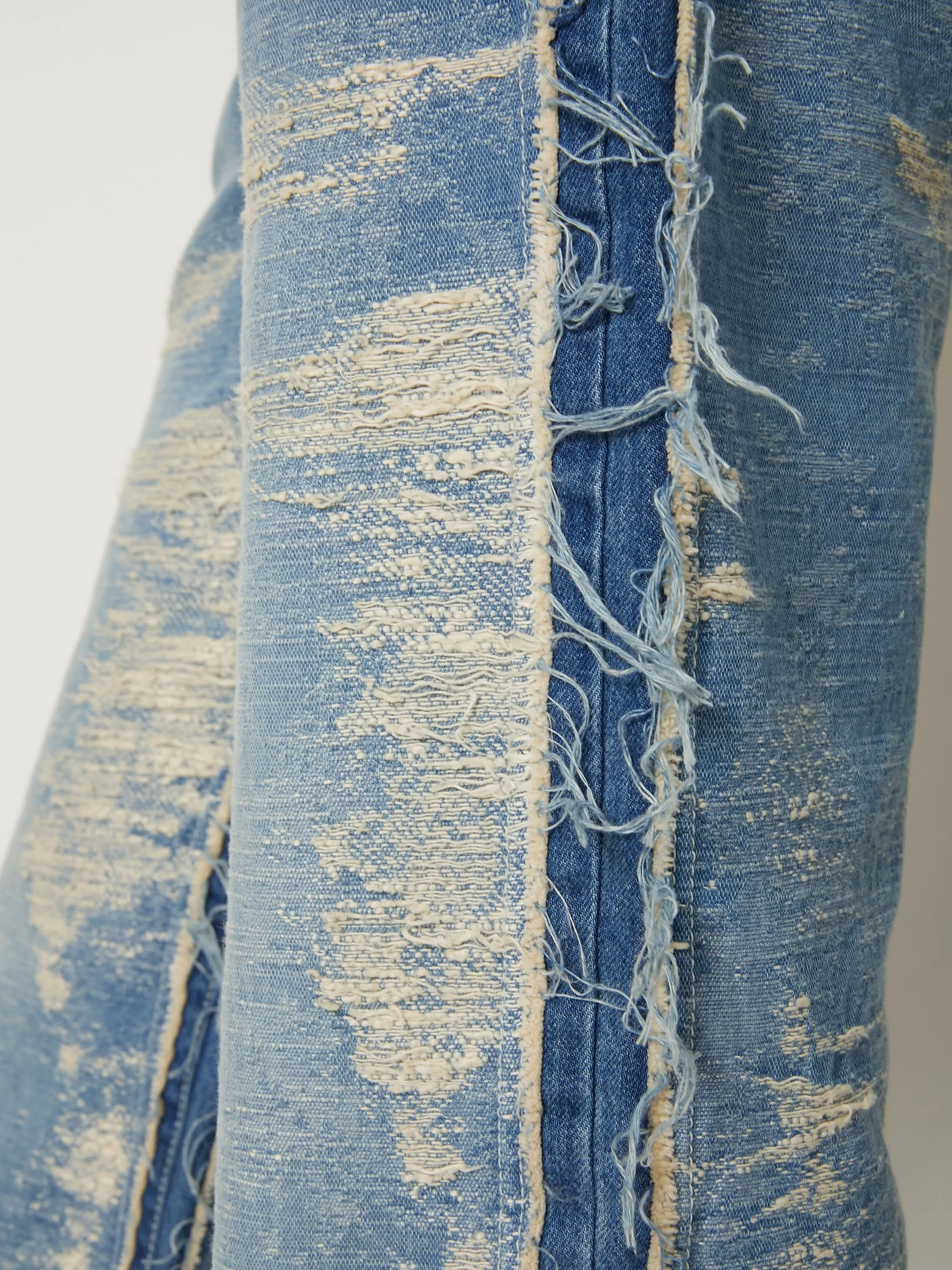 TAAKK DENIM DESIGN FLARED PANTS BLEACH