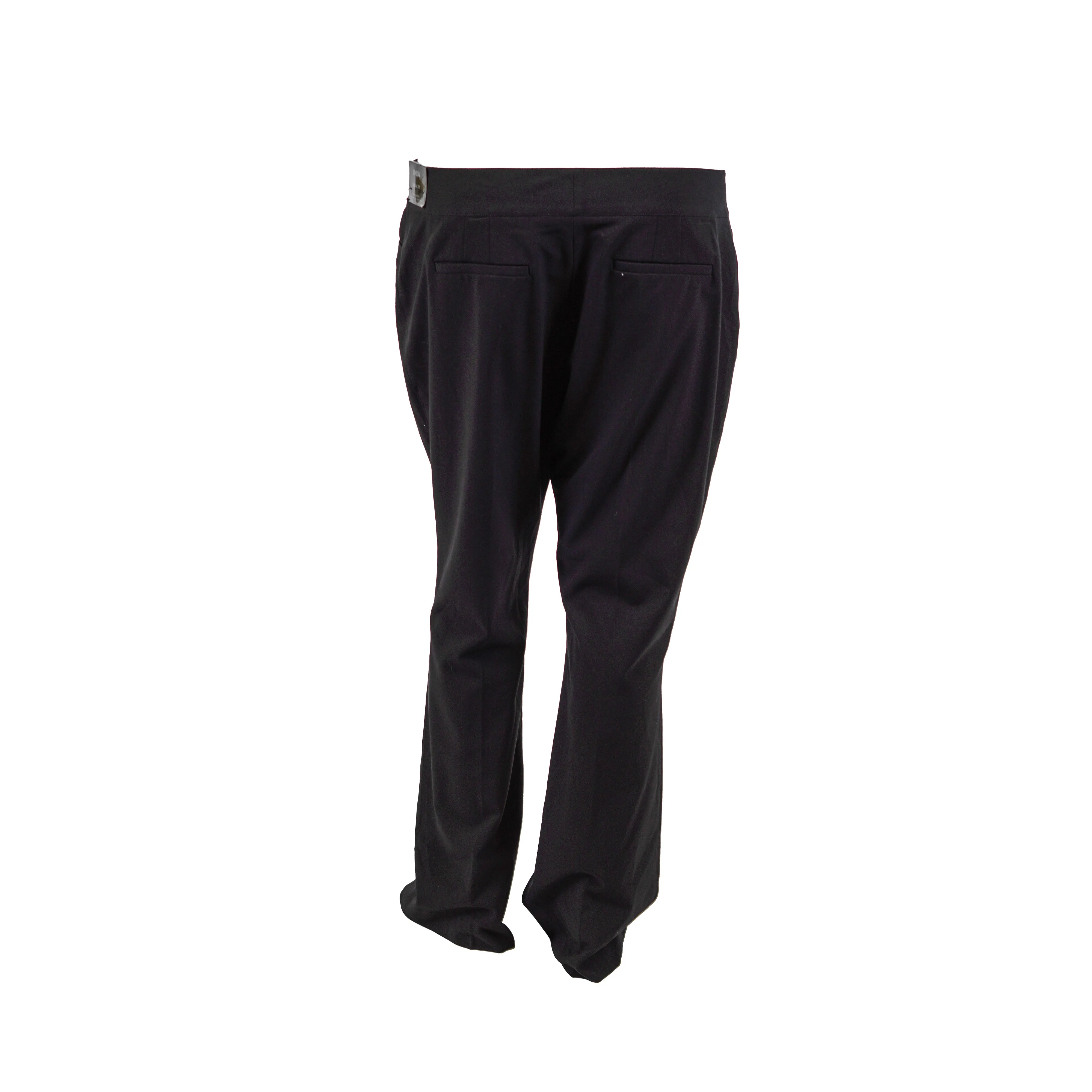 Tahari Women's Casual Fit Flat Front Dress Pants Black Size 16