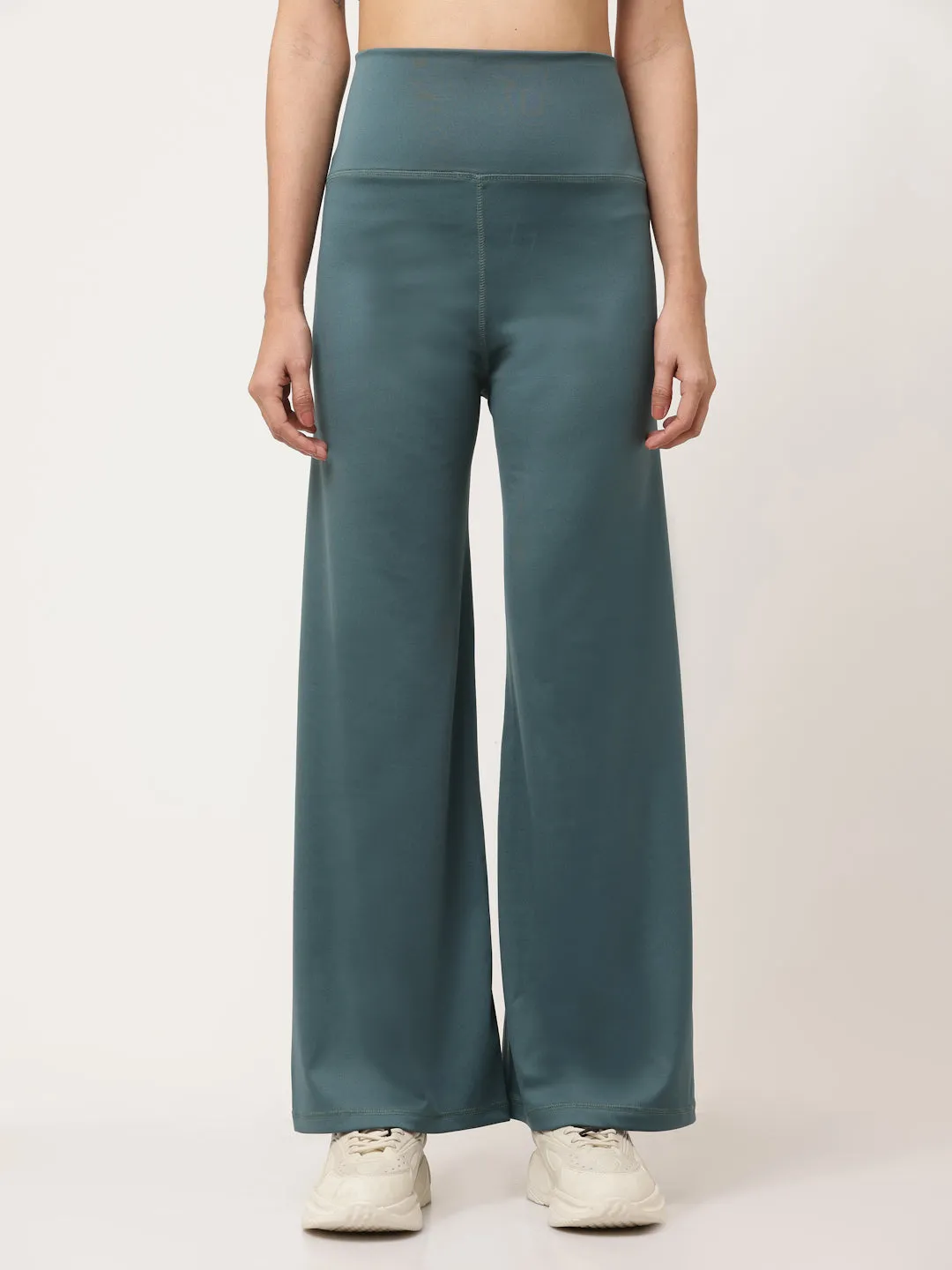 Teal Flared High Rise Full Length Yoga Pants