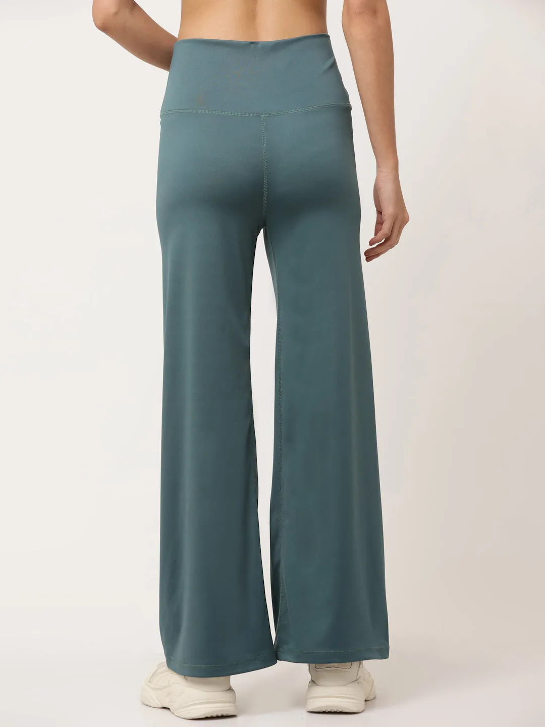 Teal Flared High Rise Full Length Yoga Pants
