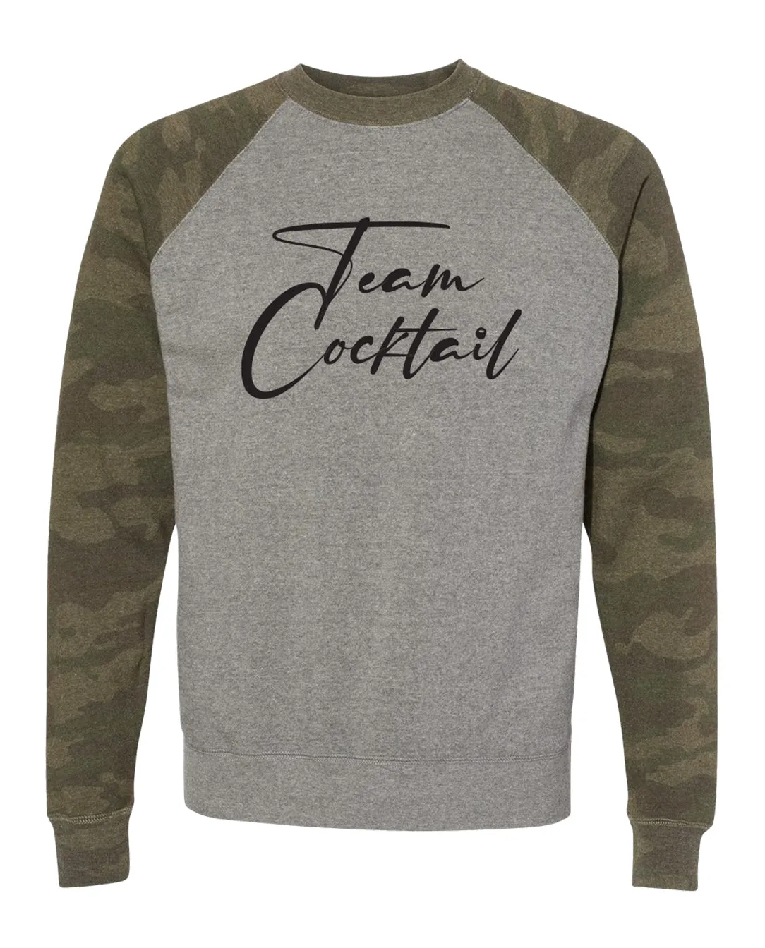 Team Cocktail Camo Raglan Sweatshirt (Unisex)