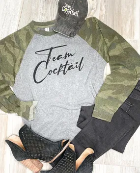 Team Cocktail Camo Raglan Sweatshirt (Unisex)
