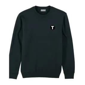 Tenacious 'T' Logo Embroidered Black Sweatshirt
