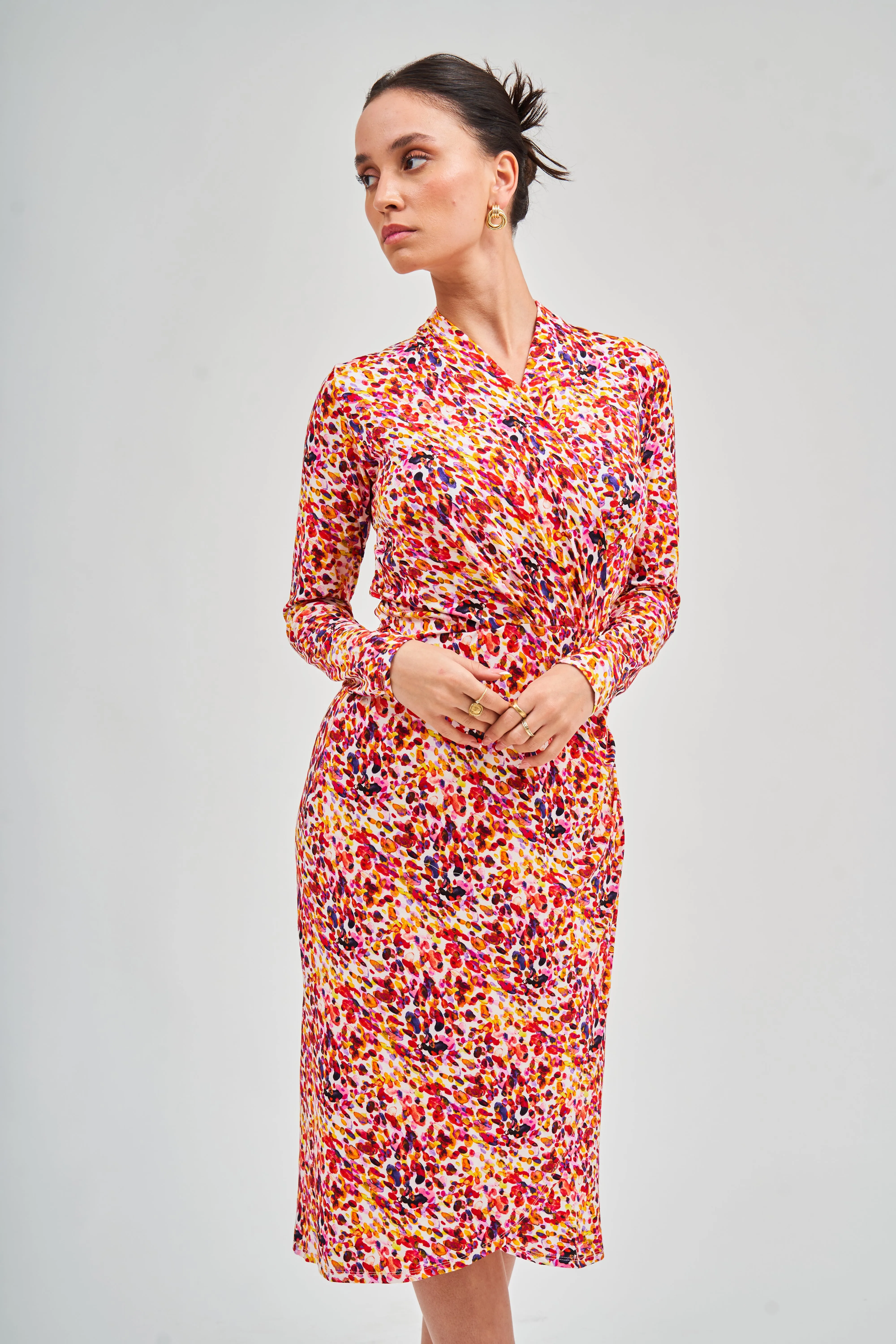 The Wrap Dress - Tangerine