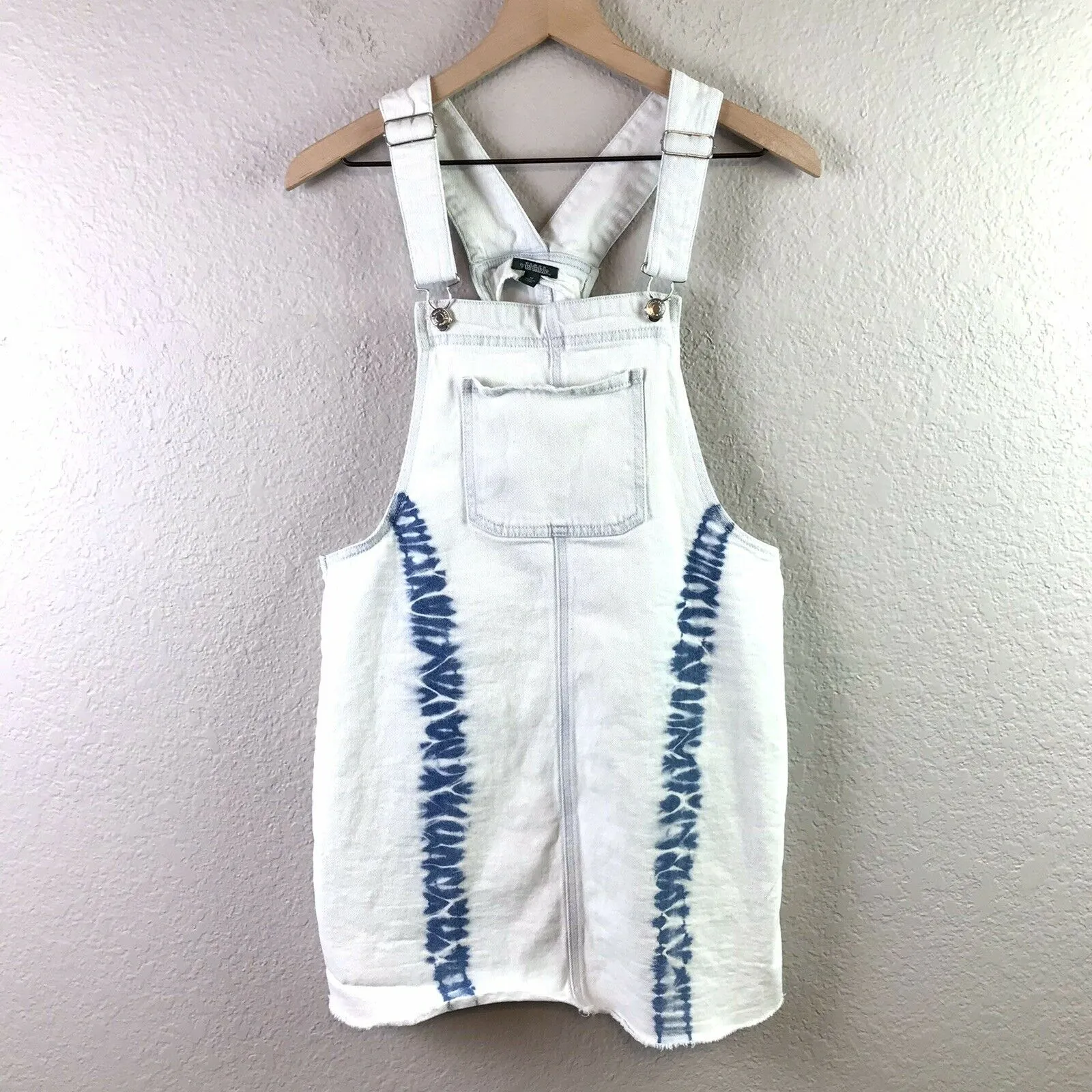 Tie Dye Denim Overall Dress