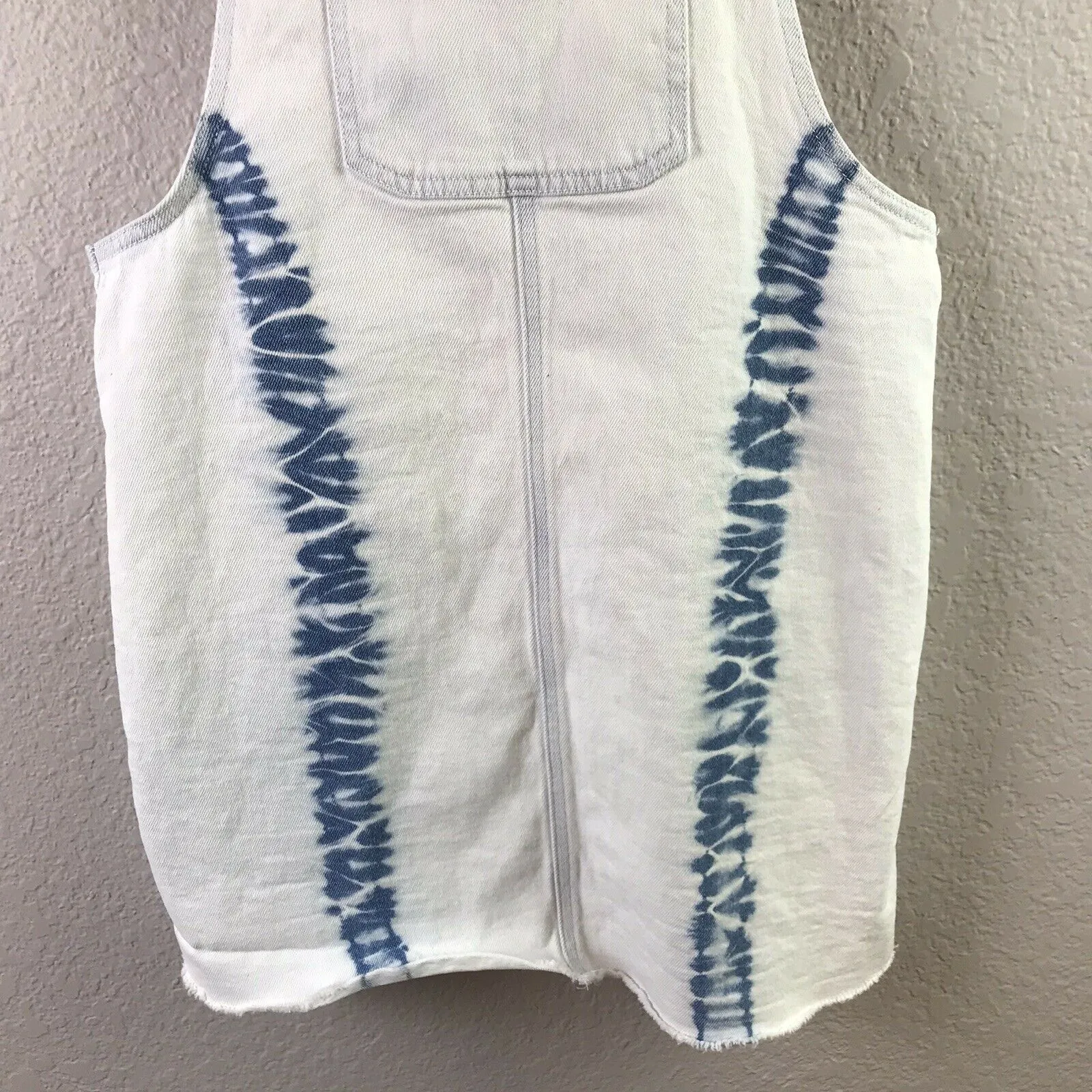 Tie Dye Denim Overall Dress