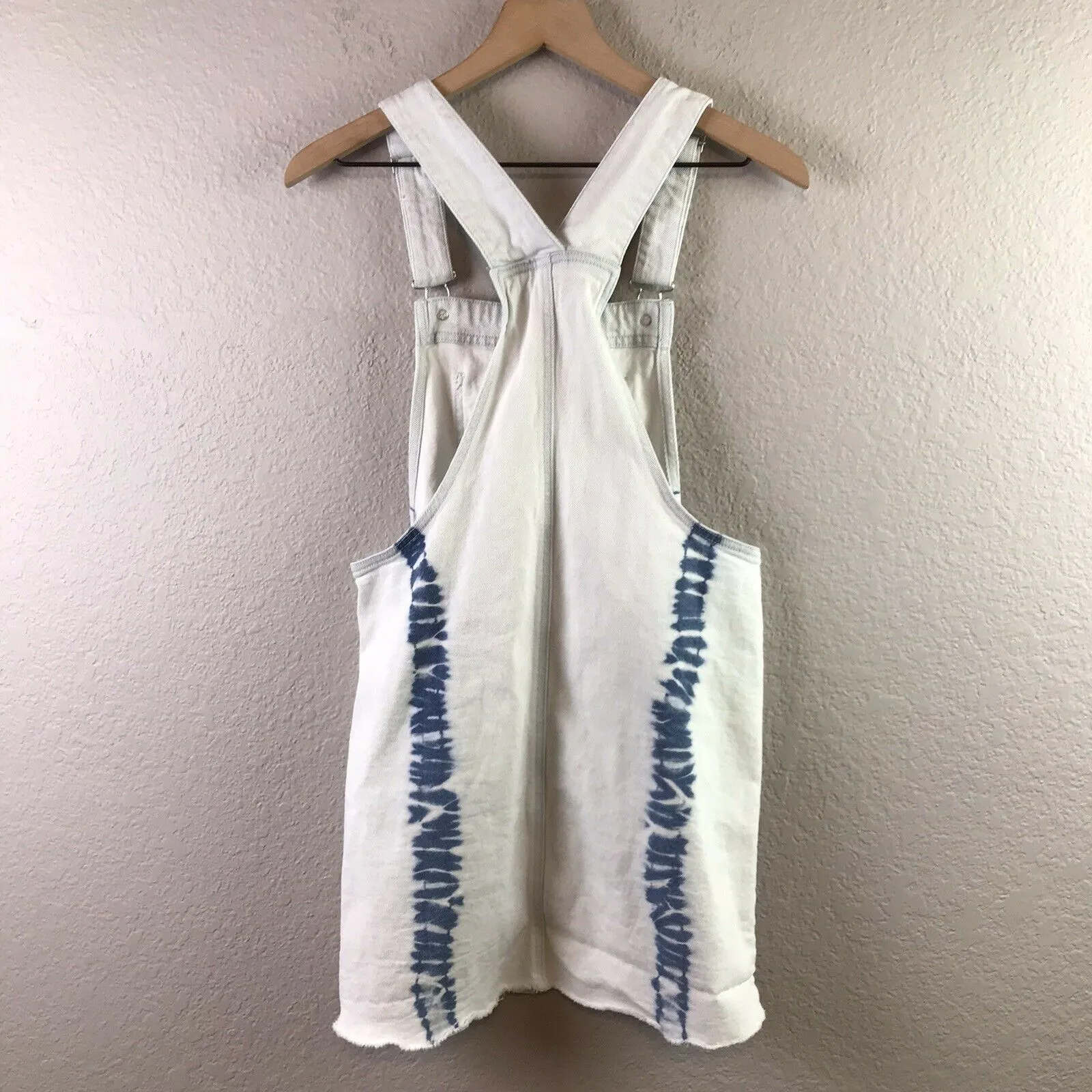 Tie Dye Denim Overall Dress