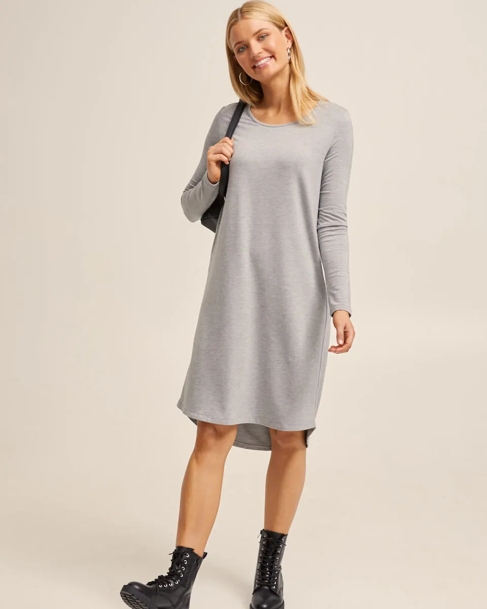Tshirt Nursing Dress - Grey Marle