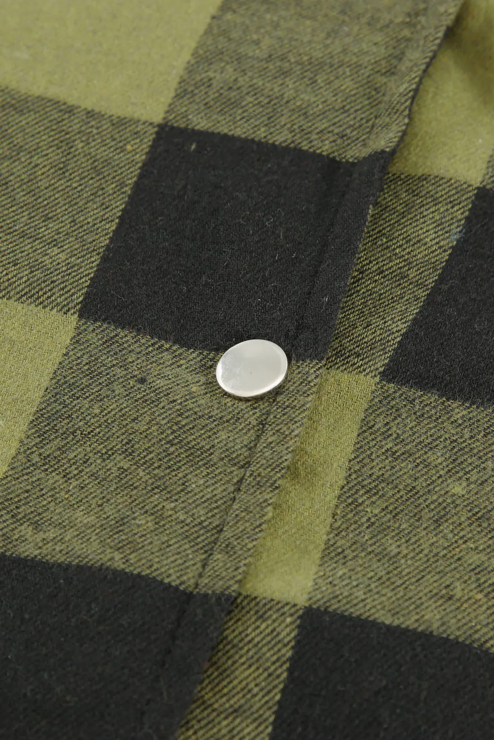 Turn-down Collar Plaid Shirt Coat