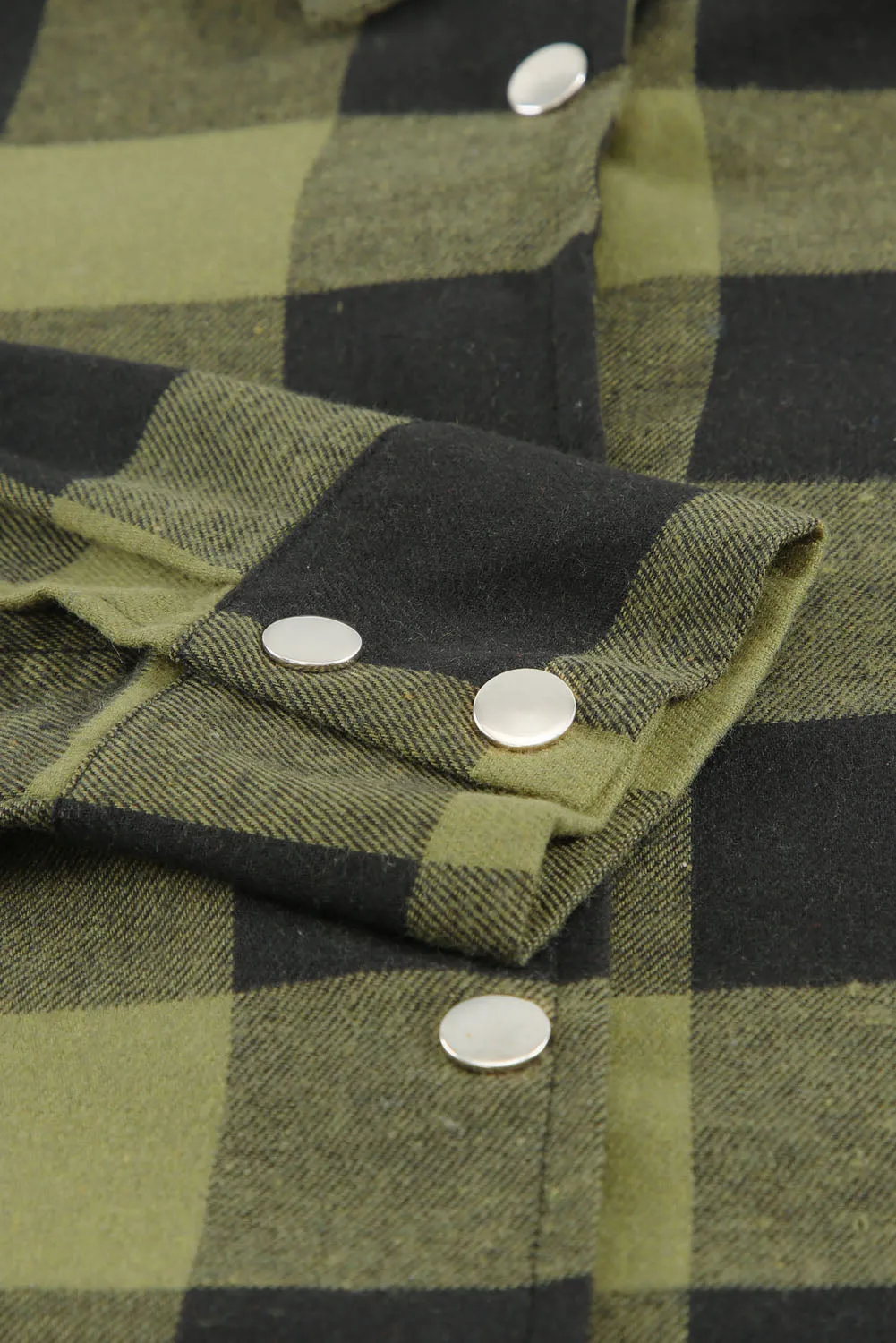 Turn-down Collar Plaid Shirt Coat