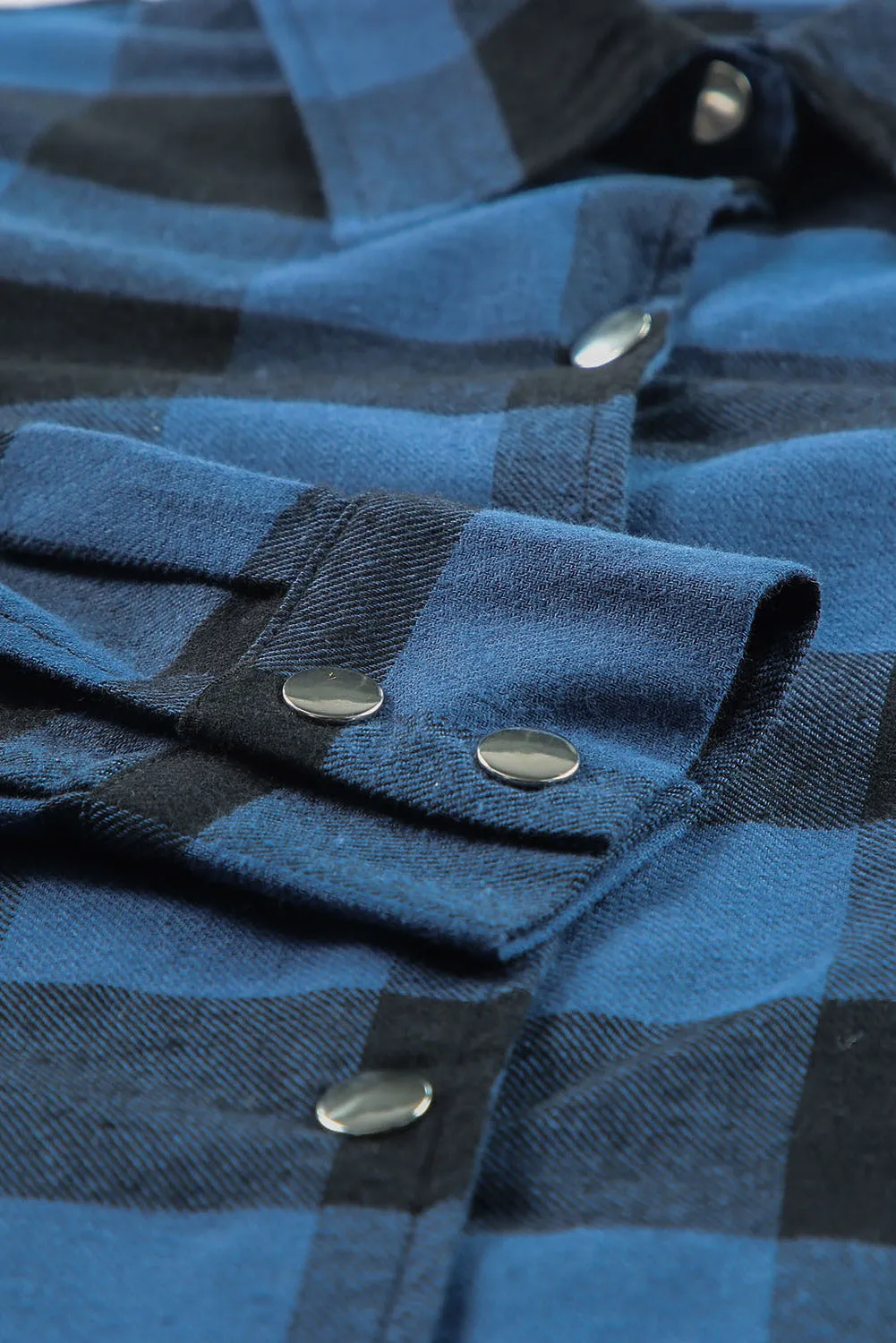 Turn-down Collar Plaid Shirt Coat