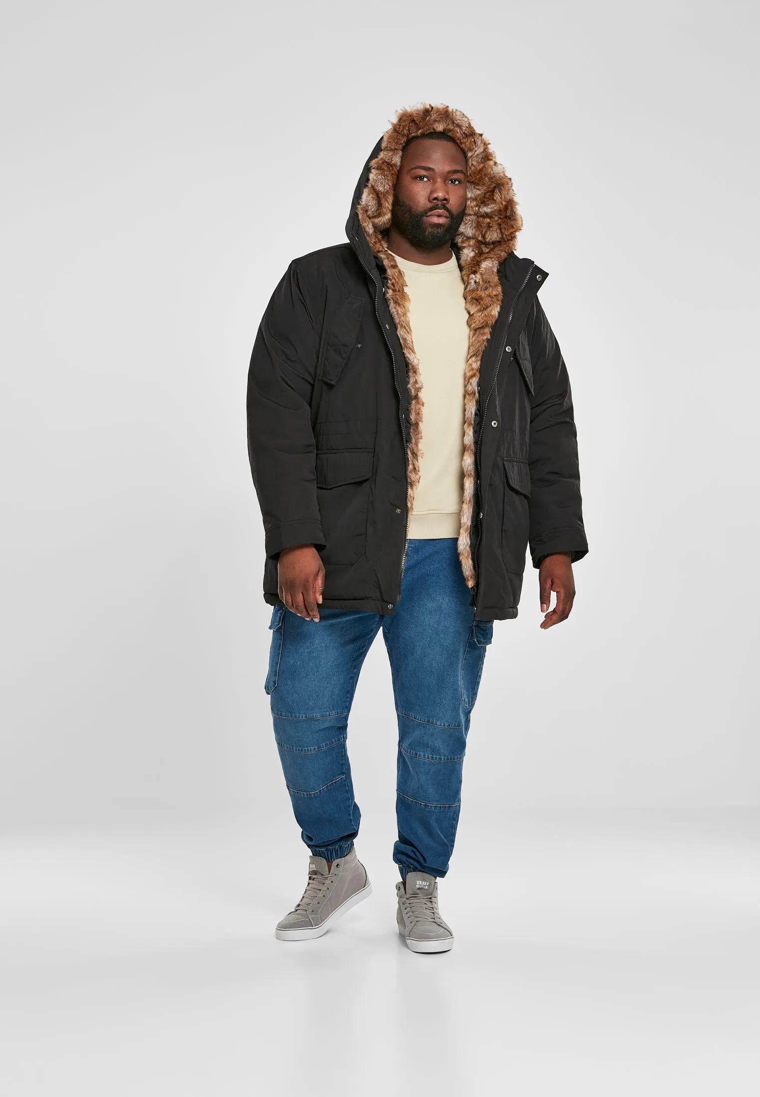 UC Hooded Faux Fur Parka