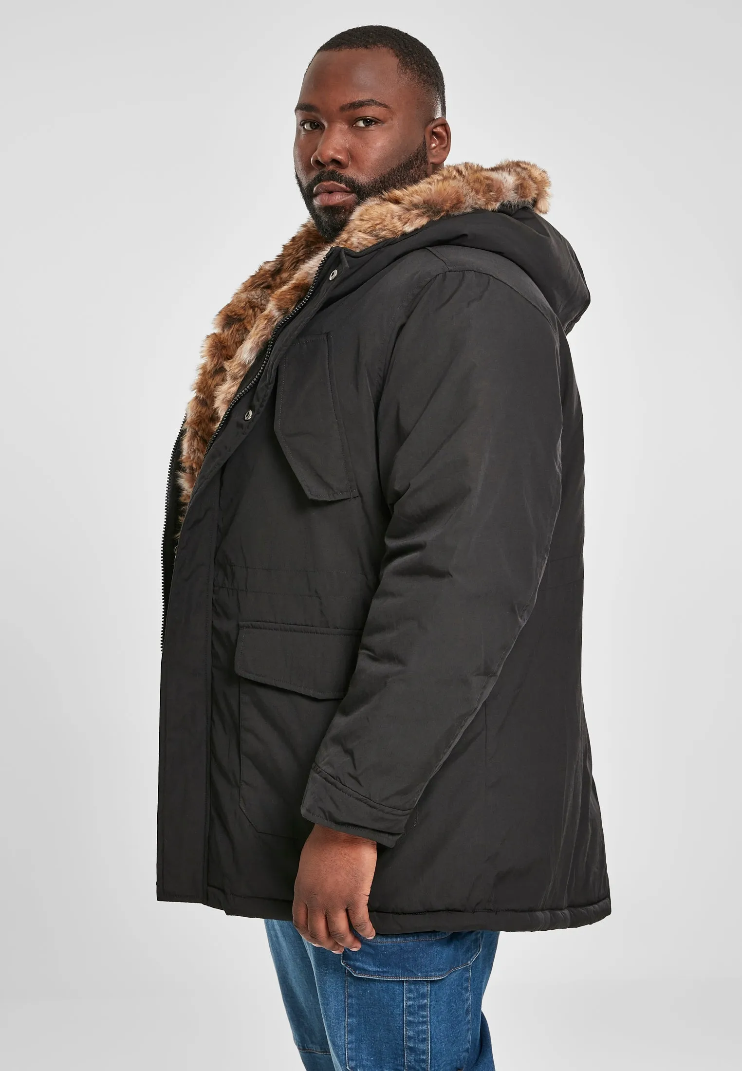 UC Hooded Faux Fur Parka