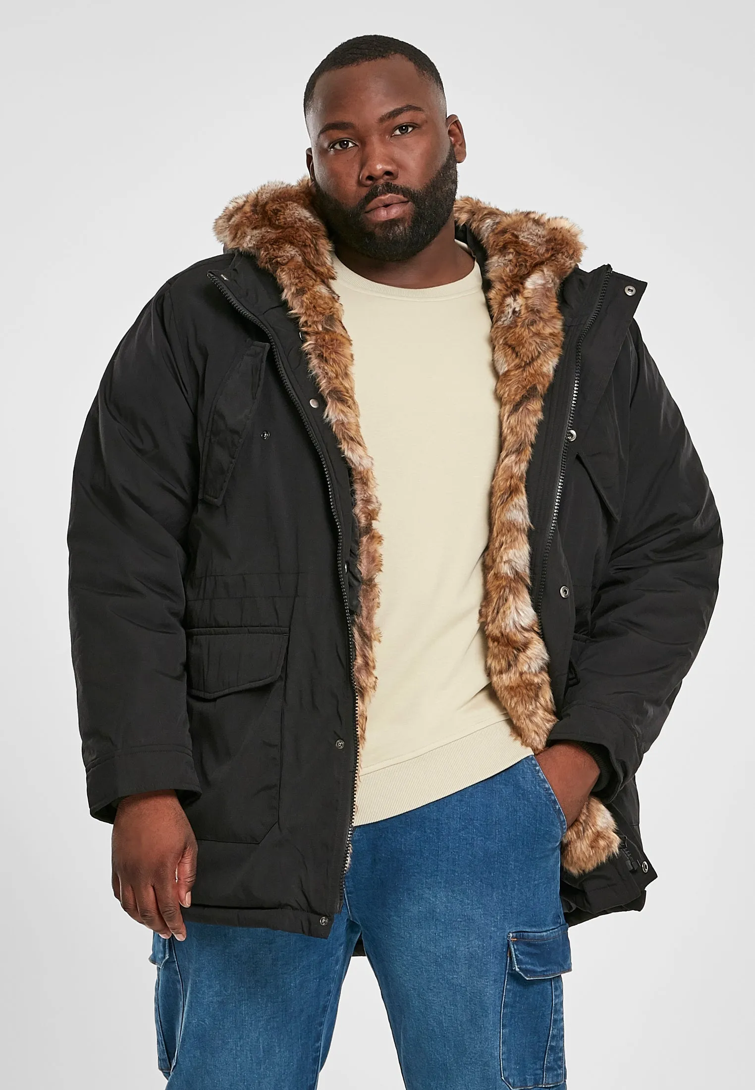 UC Hooded Faux Fur Parka
