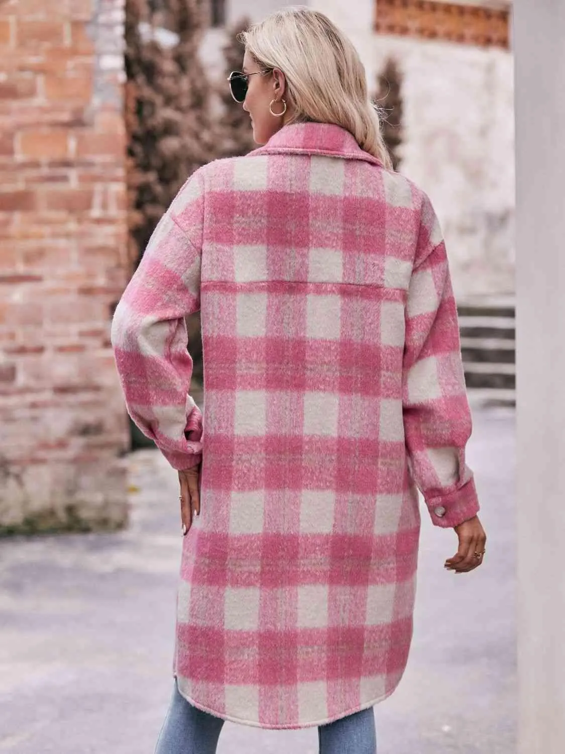 Ultimate Layer Button Down Long Plaid Coat