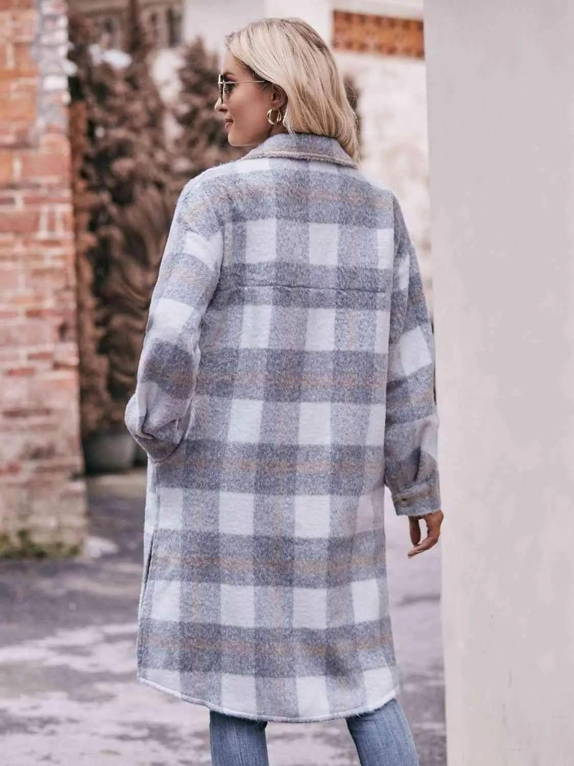 Ultimate Layer Button Down Long Plaid Coat