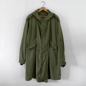 Vintage 1950s U.S. Army M-1951 Hooded Fishtail Parka Shell Jacket