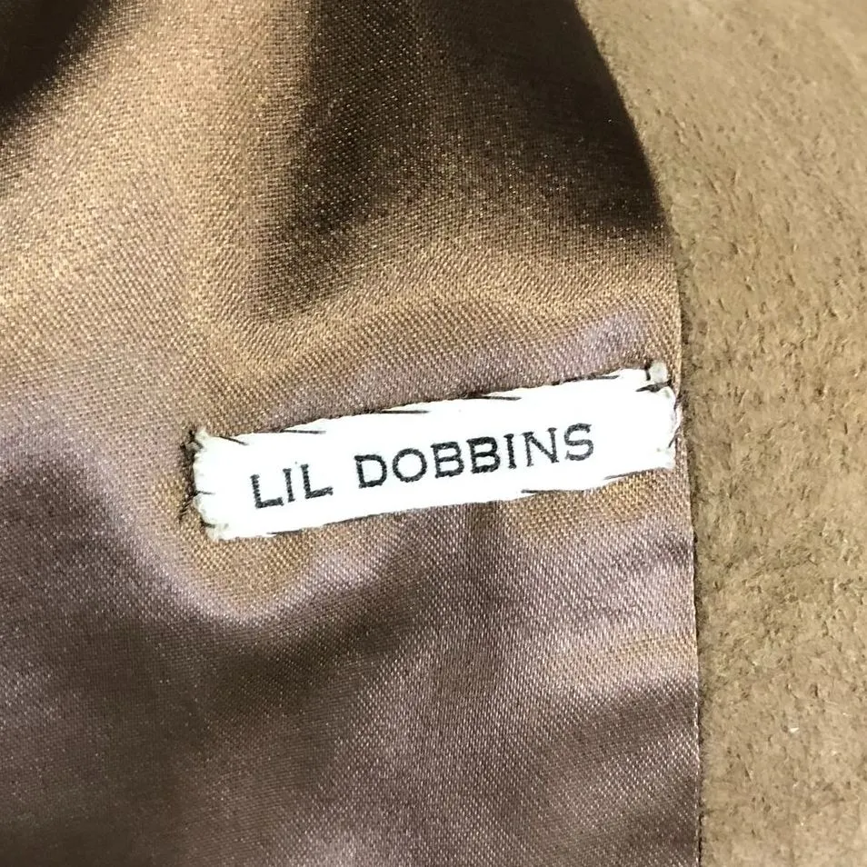 Vintage 1960s Rich's Women's Tan/Brown Long Suede Coat with Mink Fur Collar