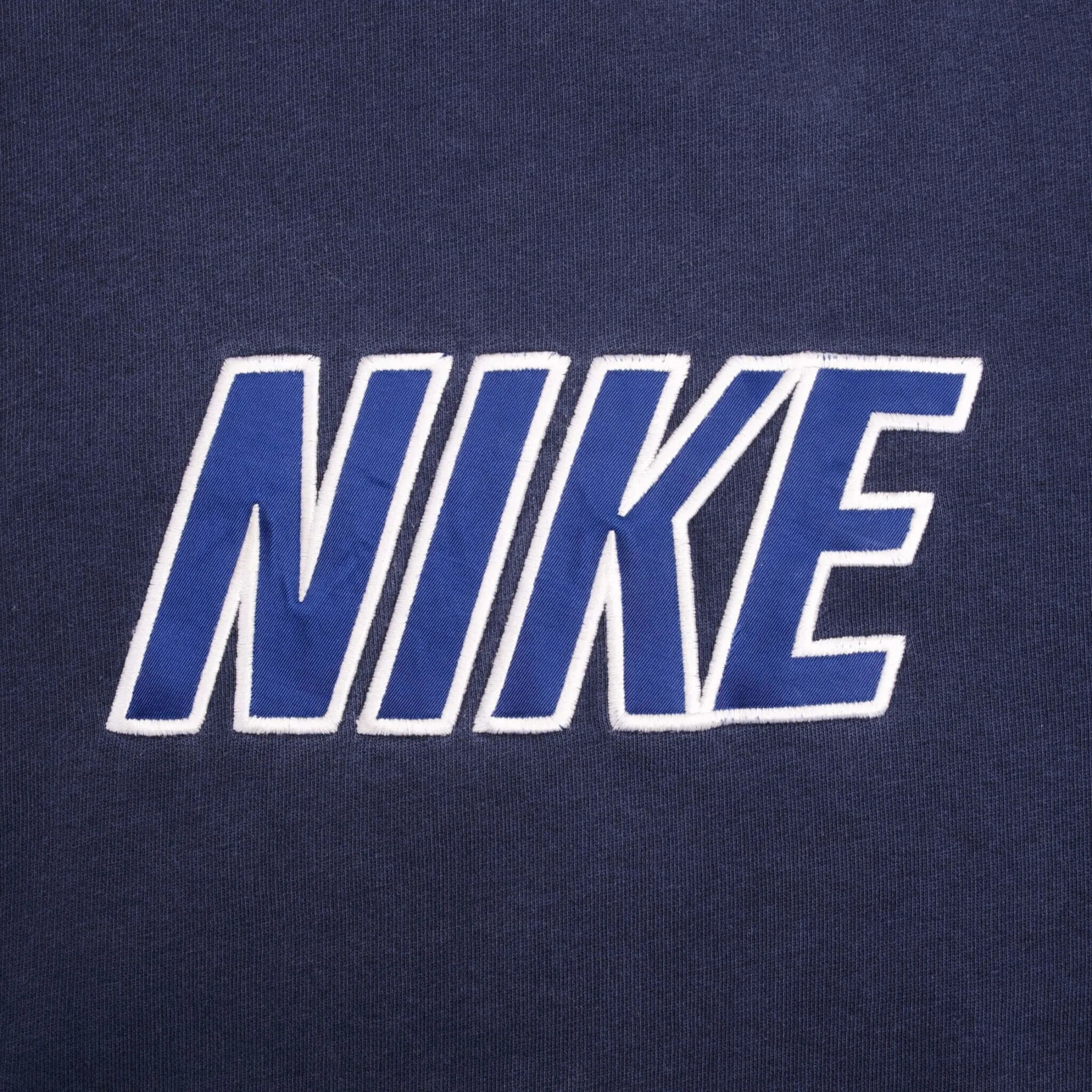 VINTAGE NIKE SPELLOUT NAVY BLUE SWEATSHIRT 2000S SIZE XL