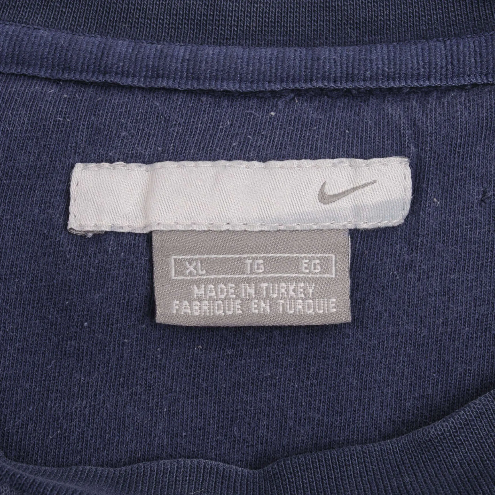 VINTAGE NIKE SPELLOUT NAVY BLUE SWEATSHIRT 2000S SIZE XL