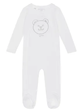 White Interlock Overall (0-12M)