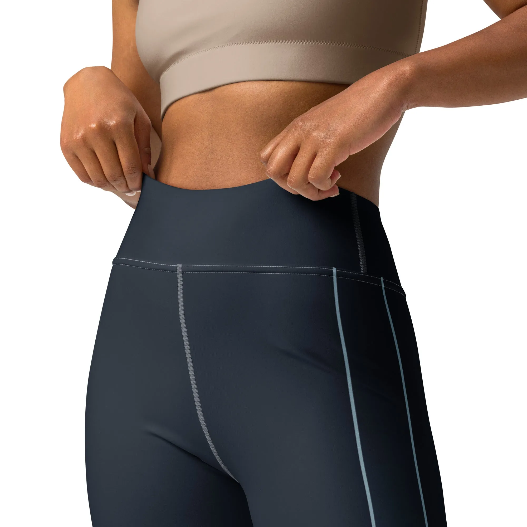 White Rose Yoga Leggings