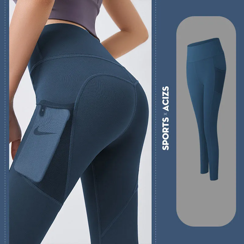 Women Tights Yoga Fitness Leggings With Pocket