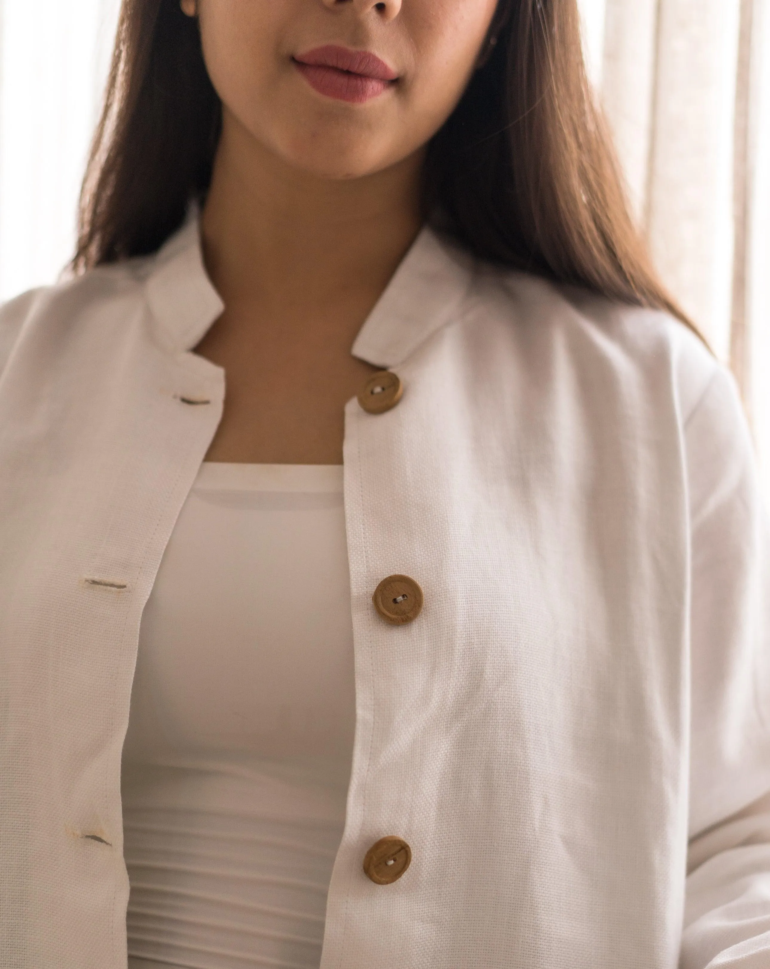 Women's Linen Overcoat IRENE | Custom Tailored