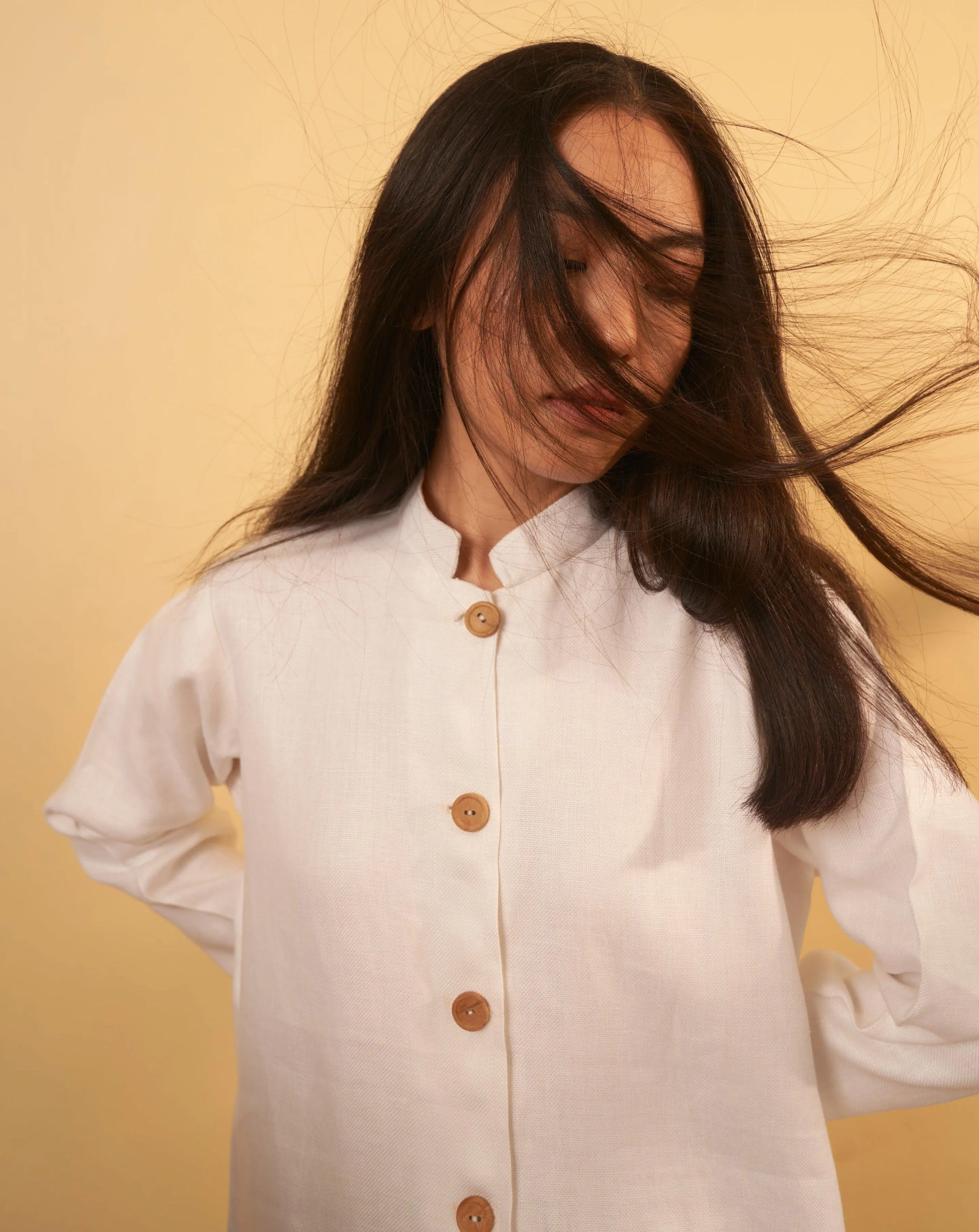 Women's Linen Overcoat IRENE | Custom Tailored