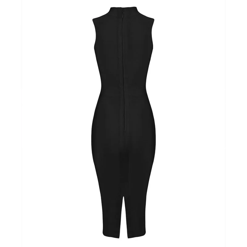 Women's Summer Sleeveless Midi Sheath Dress