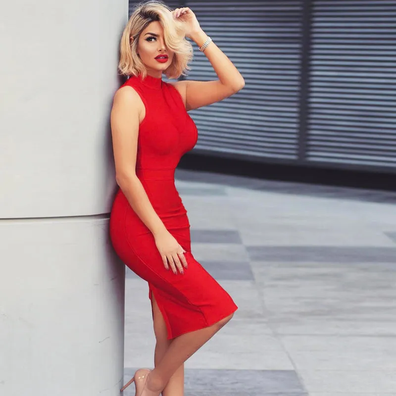 Women's Summer Sleeveless Midi Sheath Dress