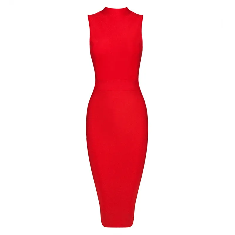 Women's Summer Sleeveless Midi Sheath Dress