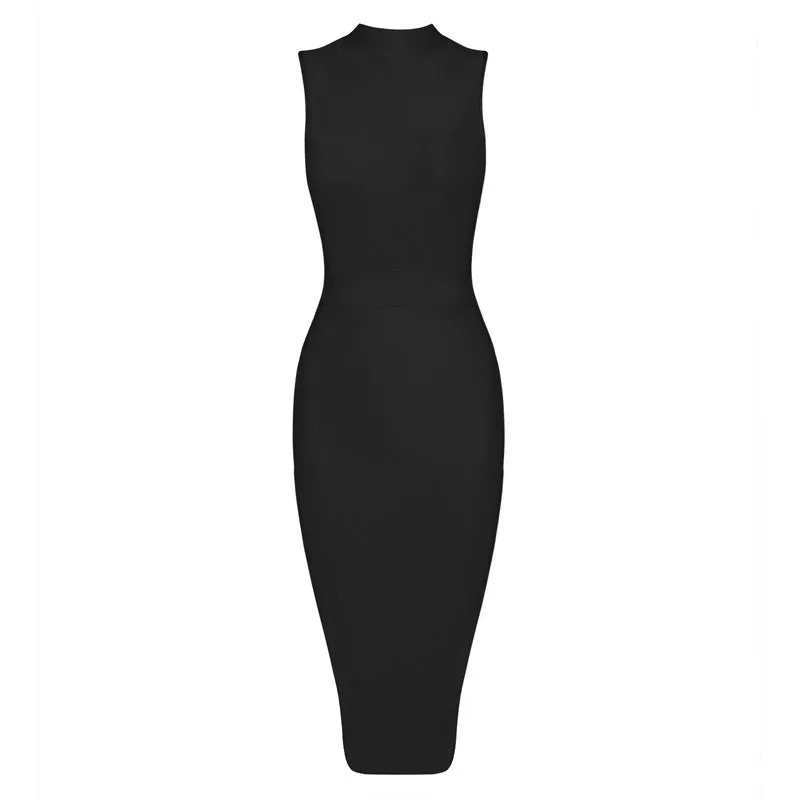 Women's Summer Sleeveless Midi Sheath Dress