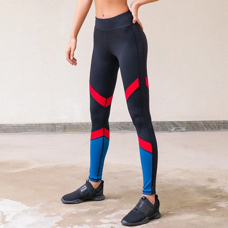 Yoga Stripes Fitting High Waist Stretch Pants