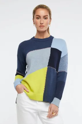 Zaket & Plover Patchwork Jumper ZP6121 - Denim